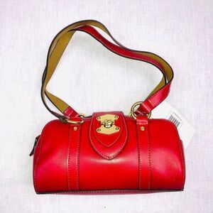 Vintage Y2K Mondani Pocketbook Red Vegan Leather Shoulder Bag Satchel Purse New